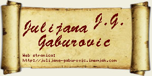 Julijana Gaburović vizit kartica